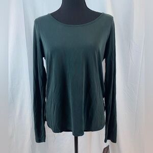 New Betsey Johnson Performance‎ Dark Green Long Sleeve Top